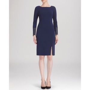 Lafayette 148 New York Faux Leather Cuff Dress